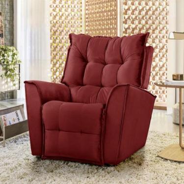 Imagem de Poltrona Da Mamãe Para Sala Reclinavel Carinho Veludo - Shop das Cabec