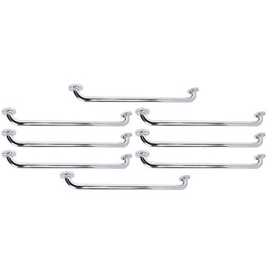 Imagem de Barra de Apoio Alca 80cm kit 8 Uni Acessibilidade Deficiente Cadeirante Idoso Banheiro Box Seguranca Corrimao Corredor