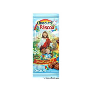 Imagem de Kit 10 Adesivos de Páscoa para Autistas tema religioso Barra de Chocol