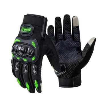 Imagem de Luvas De Couro Respiráveis Para Motocicleta, Proteção Total Dos Dedos,