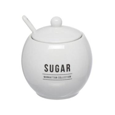 Imagem de Açucareiro Em Porcelana 350ml Manhattan Branco Hauskraft