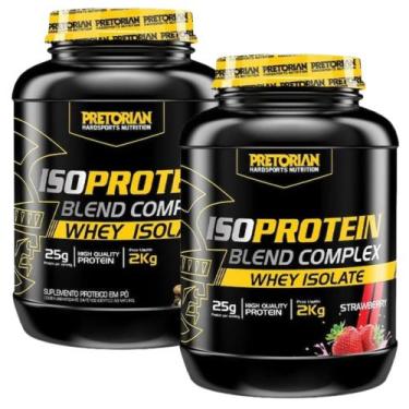 Imagem de 2x Iso Protein Blend Complex 2Kg  Pretorian, Cookies e Morango
