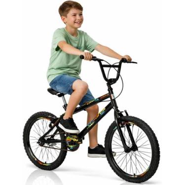 Imagem de Bicicleta Aro 20 Cross Masculino Preto Fosco Vellares para Crianças co