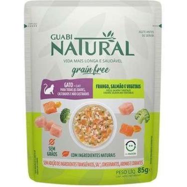 Imagem de Ração Úmida Guabi Natural Grain Free Frango, Salmão e Vegetais para Ga