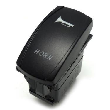 Imagem de Botão Interruptor Push Button Para Buzina Preto Iluminado Led 12v - RE