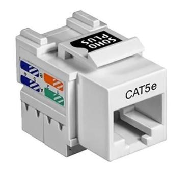 Imagem de Conector para rede RJ45 fêmea CAT5E SOHOPLUS(pcte com 5 unid.) - SOHOP