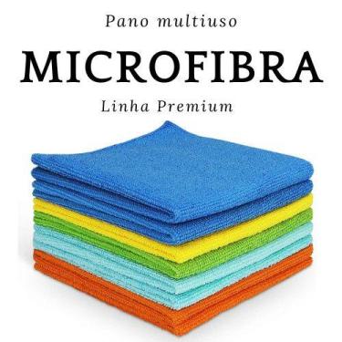 Imagem de Kit Panos de Microfibra Multiuso 30x30 Camesa  Ideal para Carro, Vidro
