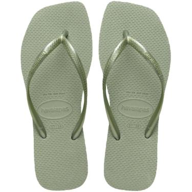 Imagem de Chinelo Feminino Havaianas Slim Square 4148301 Verde-Feminino