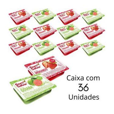 Imagem de Kit 36 Unidades Geleia Sabor Goiaba e Morango Bom Sabor Em Sachê Blist
