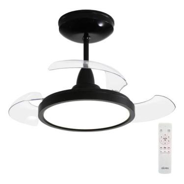 Imagem de Ventilador De Teto Preto 3 Pas 70cm Bivolt Aliseu Retratil 70 Cm 60 Pr