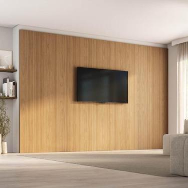 Imagem de Painel para TV até 86 Polegadas 360cmx230cm Liso Aruá CabeCasa Madeira
