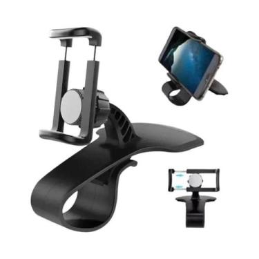 Imagem de Suporte Universal Rotativo Para Celular Automotivo Com Clipe E GPS Par