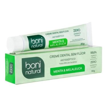 Imagem de Creme Dental Sem Fluor Menta e Malaleuca 90g Vegano Boni Natural