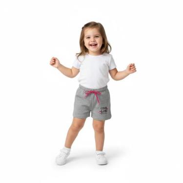 Imagem de Shorts Bebê Menina Cool Girl Arrumadinhos, Cinza, 03