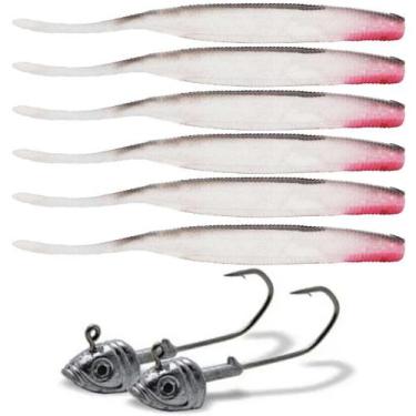Imagem de Isca Soft Bait Maruri W182 6 Unid + 2 Anzol Jig Head, W182 cor 07