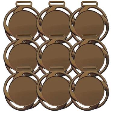 Imagem de Kit com 10 Medalhas Rema Premiação Linha Ref. 270 40mm Cor Bronze