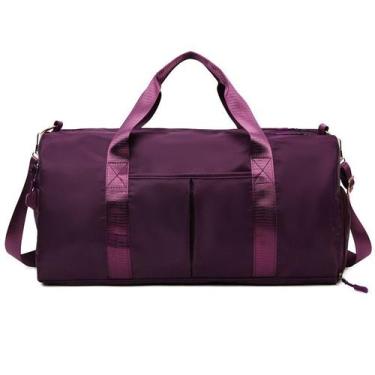 Imagem de Bolsa Mala De Mão Feminina E Masculina Para Viagem Academia Cor:Roxo -