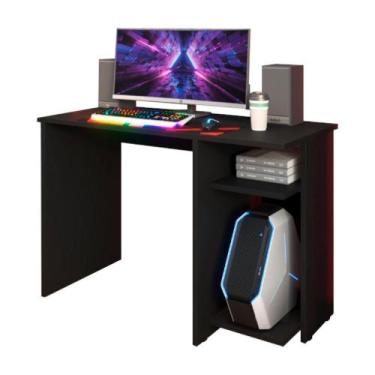 Imagem de Mesa Gamer Com Nicho Móveis Paraná, Preto