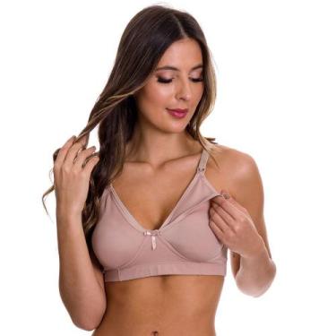 Imagem de Sutiã Amamentação em Microfibra sem Bojo Lingerie Amamentar Maternidad