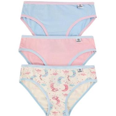 Imagem de Kit com 3 Calcinhas Infantil Juvenil Cotton DelRio Algodão Conforto, G