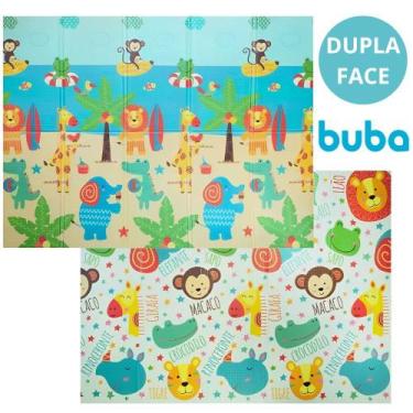 Imagem de Tapete de Atividades Infantil Bebê DUPLA FACE Tatame Emborrachado Dobr