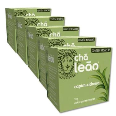 Imagem de Chá de Capim-Cidreira Leão Kit 5 Caixas - 50 Sachês