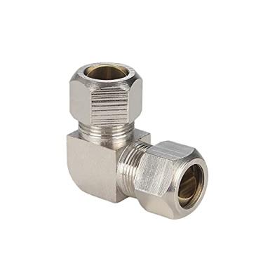Imagem de 3 pcs montagem pneumática de petróleo 4 6 8 10 12 14 16mm tubo ODIO Cotovelo 90 graus de latão tubo de compressão tubo acessórios conector YYDFPIIA (Color : OD tube 6mm)