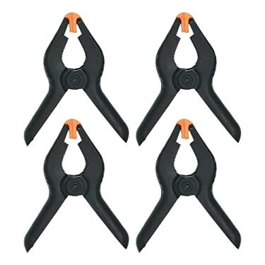 Imagem de Kit 4 Grampos Alicate Plástico Marceneiro Celular Estúdio Display 7cm