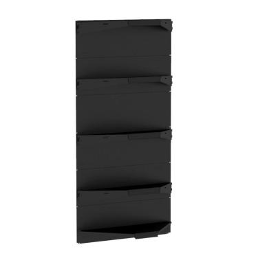 Imagem de Kit 5 Bandejas Para Gondola Canto 196 Flex 60 Preto SPEtique