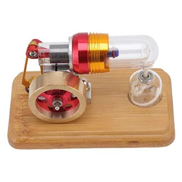 Imagem de Kit de modelo de motor Stirling, fácil de operar motor de motor Stirling presente de aniversário Liga de alumínio educacional requintada para projetos de ciências infantis