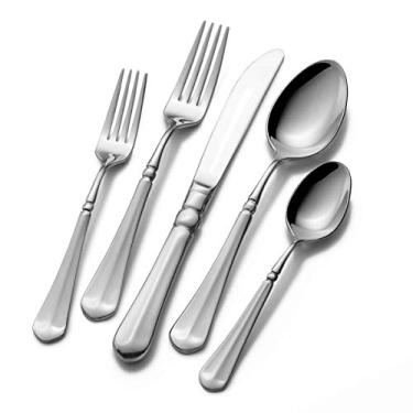 Imagem de Conjunto de talheres de aço inoxidável 18/10 Mikasa French Countryside com conjunto de utensílios para servir, serviço para 12 pessoas