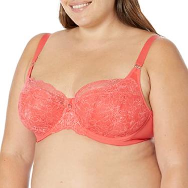 Imagem de Elomi Sutiã feminino plus size Brianna com aro meia taça, Pimenta Caiena, 40DD