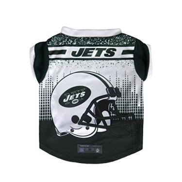 Imagem de Littlearth Camiseta unissex para adultos NFL New York Jets Performance para animais de estimação, cor da equipe, média
