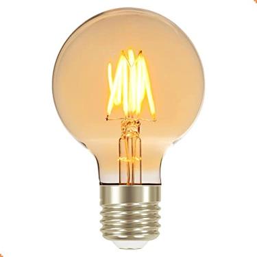 Imagem de Lâmpada Led Filamento 4w Bulbo G80 Âmbar E27 Retrô Vintage
