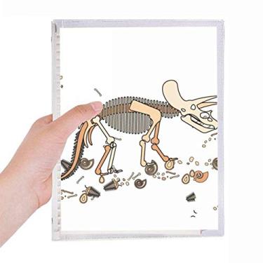 Imagem de Caderno de dinossauro em miniatura Osso, folhas soltas, recarregável, diário de papelaria