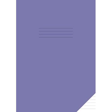 Imagem de A4 Exercise Book 8mm Ruled: Lined Paper Notebook for School / Study | 100 Pages | Purple Cover