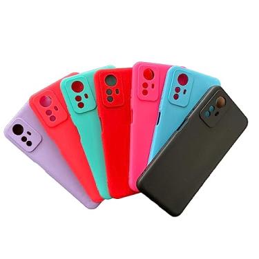 Imagem de Capa de Silicone com Forro Interno Capinha para Xiaomi Redmi Note 12S (azul-claro)