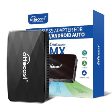 Imagem de OTTOCAST Adaptador automotivo MX Wireless CarPlay e Android com AirPlay - 2025 Masterpiece, Plug & Play, OTA-Upgrade, modo de troca rápida
