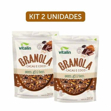 Imagem de Kit 2X: Granola Cacau E Coco Sem Glúten Vitalin 200G