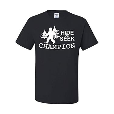 Imagem de Camiseta Hide and Seek Champion Bigfoot Yeti Funny Humor, Preto, 3G