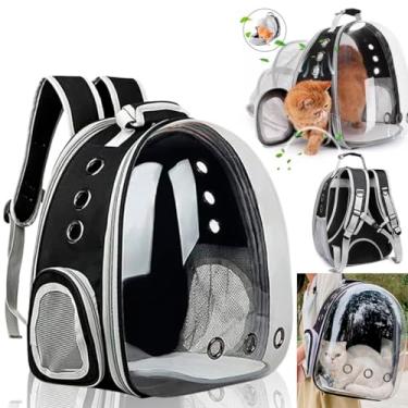 Imagem de Mochila Transporte Gato Coelho Cachorro Animais Passeio Viagem Alça Ombro Ventilaçao Bolsos Furos