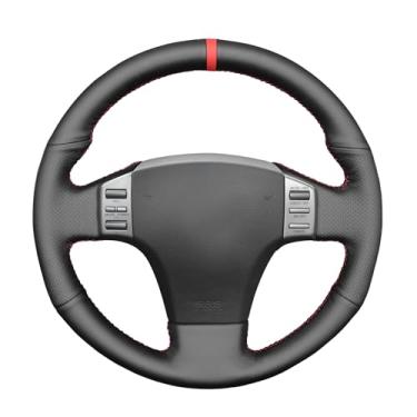 Imagem de MEWANT Capa de volante para Infiniti G35 2003-2006, Feita de couro de microfibra, Preta, 1,5 mm, Acessório para volante automobilístico