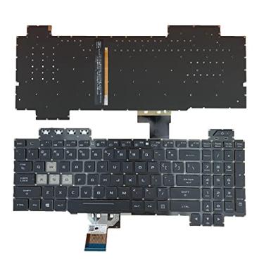 Imagem de Teclado com retroiluminação colorida RGB para laptop para Asus TUF Gaming FX505 FX505D FX505DV FX505DV FX505DD FX505DT FX505DU FX505DY FX505G FX505GT FX505GU FX505GE FX505GD FX505GM FX505A FX5044