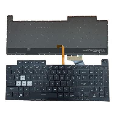 Imagem de Siakoocty Teclado com retroiluminação colorida para laptop para Asus ROG Strix G17 G731 G731G G731GT G731GU G712LU G712LV G712LW G712LW G712 0KNR0-6813US00 V185026JS1 0KN1 911 2KO11