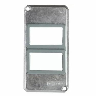 Imagem de Tampa para condulete 1" com 2 postos horizontal para sistema modular Tramontina