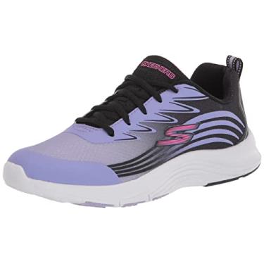 Imagem de Skechers Tênis feminino Razor Grip-Rejoice Racer, Roxo/preto, 11.5 Little Kid
