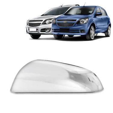 Imagem de Aplique Cromado para Capa Retrovisor Chevrolet Agile 2010 2011 2012 2013 2014 Montana G2 2011 2012 2013 2014 2015 2016 2017 2018 2019 2020 - LE