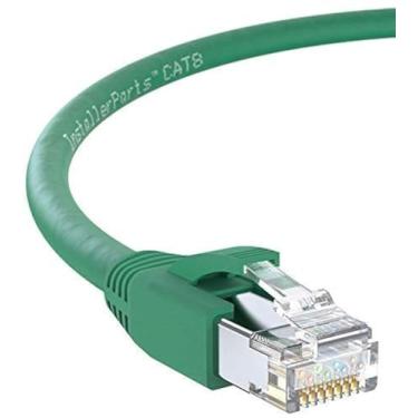 Imagem de Cabo Ethernet InstallerParts Série Profissional CAT8 – 40 Gigabit/Sec Network/Cabo de Internet de alta velocidade para roteador, modem, jogos/2000 MHZ, 24 AWG, Verde, 7 Feet