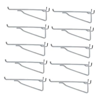 Imagem de G.CORE Pacote com 10 ganchos de prateleira de quadro, suportes para placa de pinos, acessórios organizadores, várias ferramentas de armazenamento para bancada de oficina de oficina de oficina de