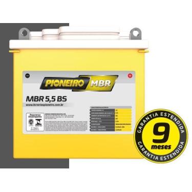 Imagem de Bateria Moto Pioneiro 12V-5,5Ah MBR 5,5-BS PARA MOTOS YBR/RD  REF. 12N